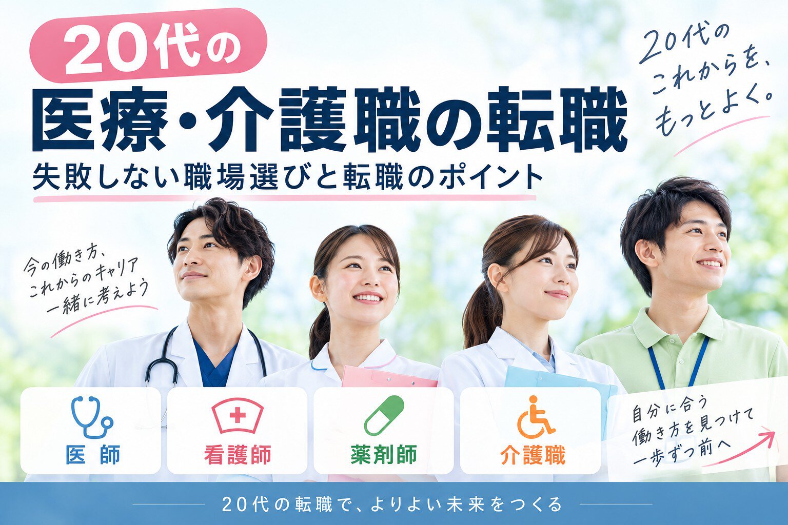 20代の医療・介護職の転職｜失敗しない職場選びと転職のポイント