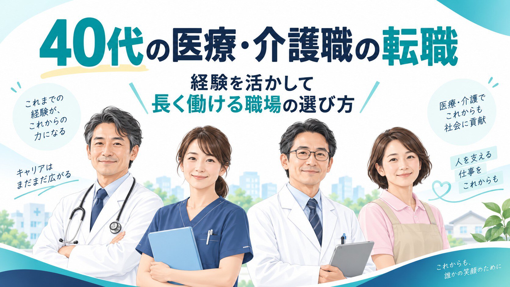 40代の医療・介護職の転職｜経験を活かして長く働ける職場の選び方